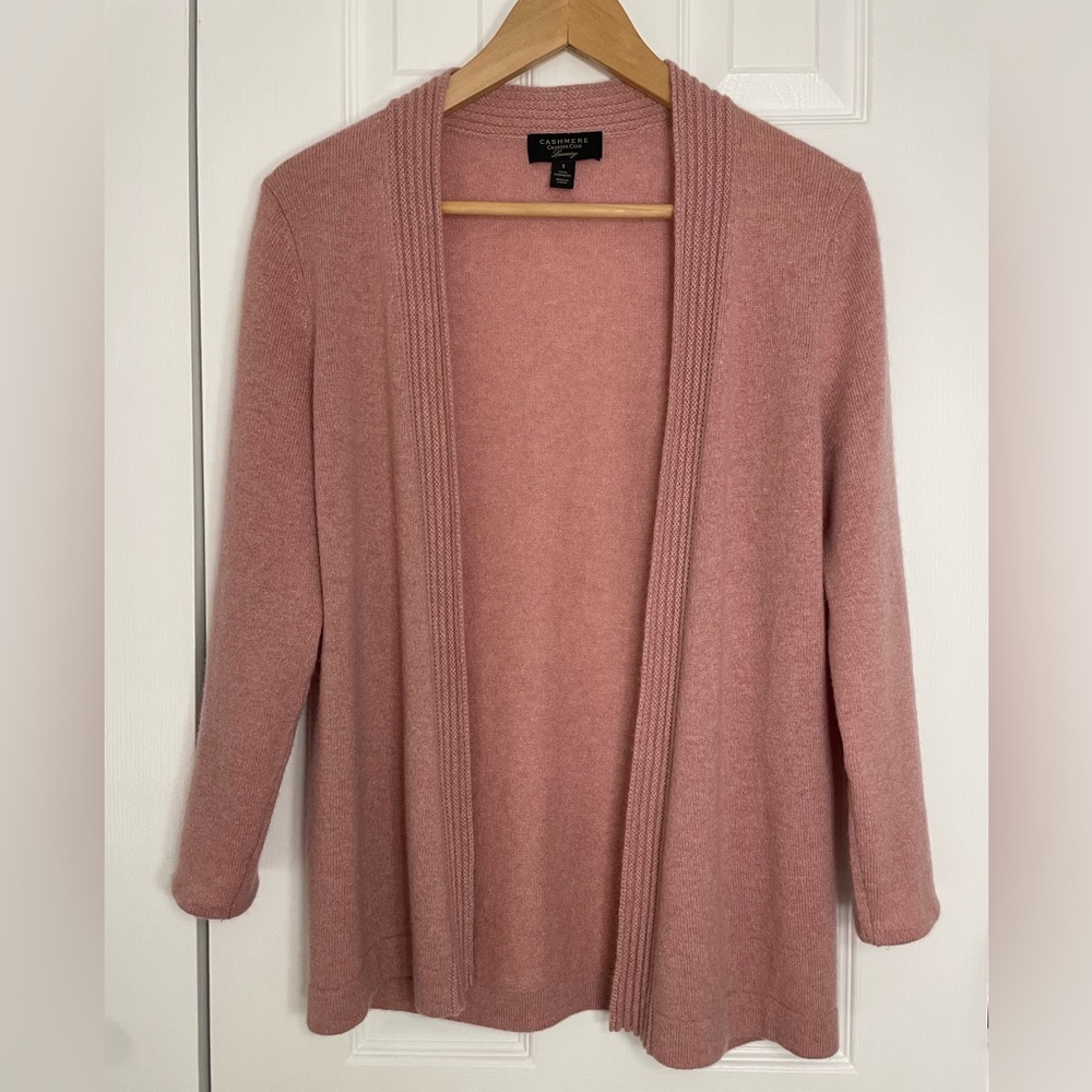 100% Cashmere sweater from Charter Club in rose pink